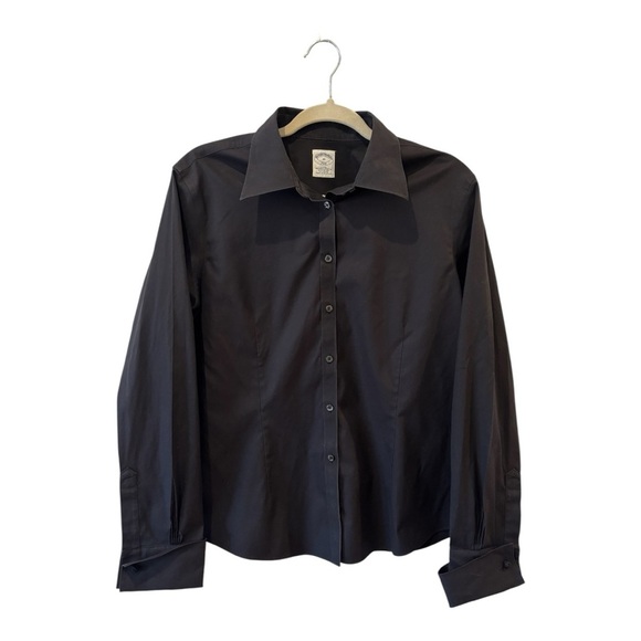 Brooks Brothers Tops - Brooks Brothers Women’s Fitted Non Iron Stretch Blouse Shirt Size 14 Black